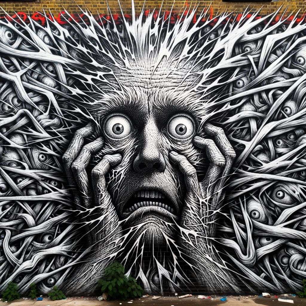 a representation of anxiety, graffiti